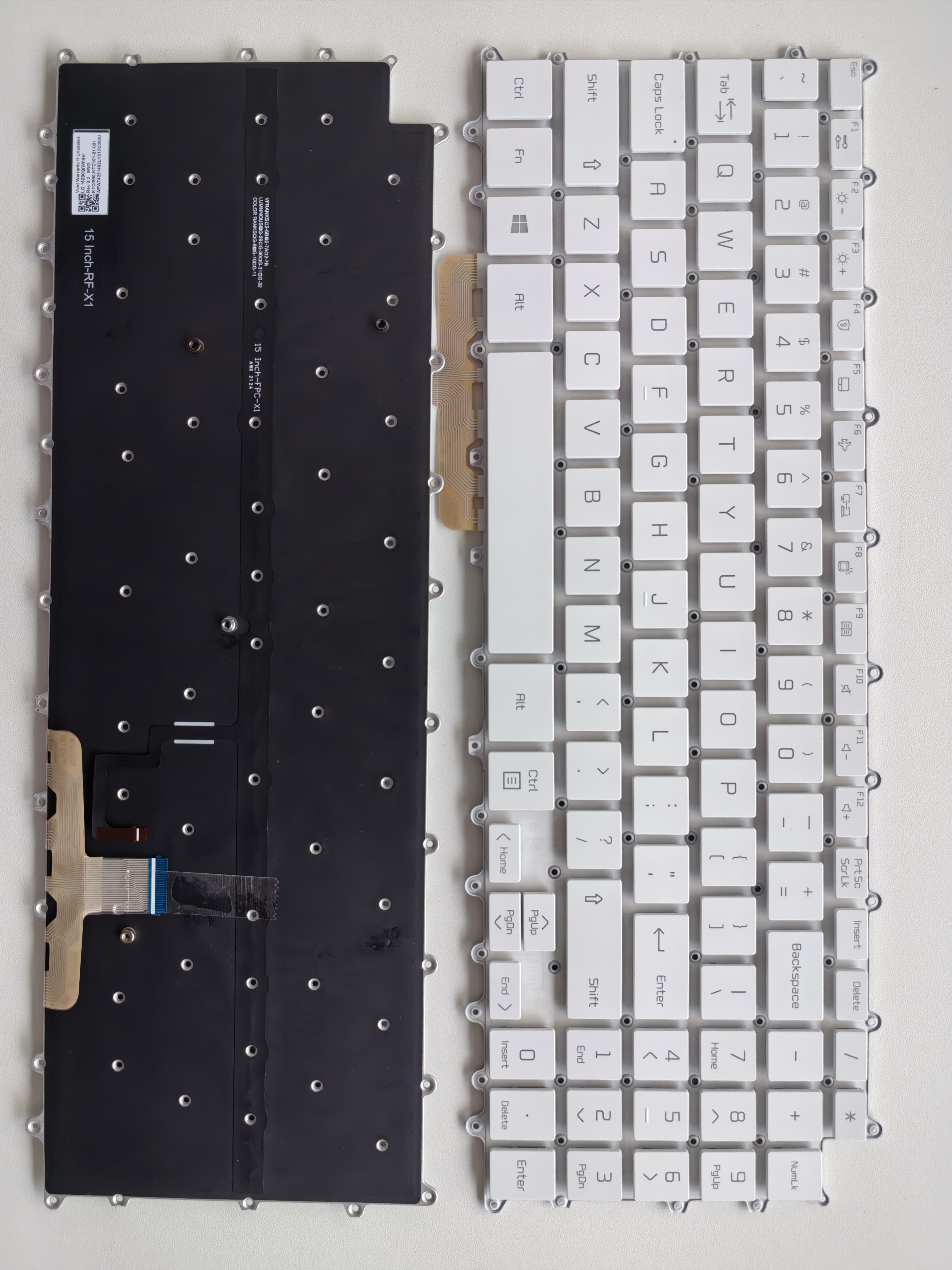 Picture of New Replacement Laptop Keyboard For LG 16Z90Q WHITE Backlit US Layout